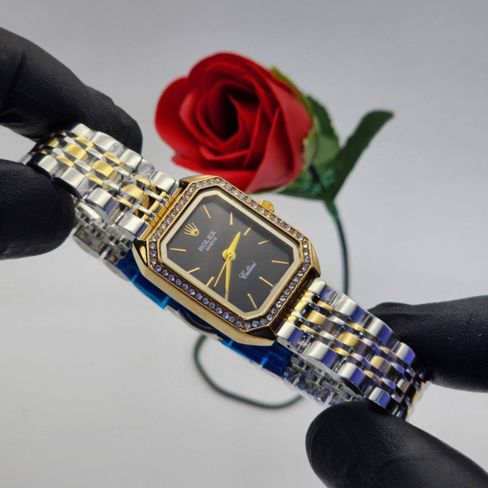 ROLEX GRIS GOLD AVEC PEARLS