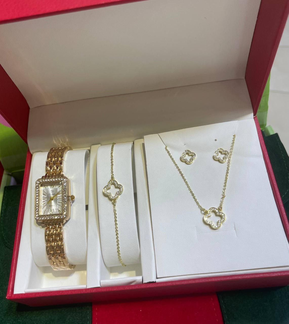 PACK 4 F 1 BRACELET + COLIER + MONTRE + BOUCLE