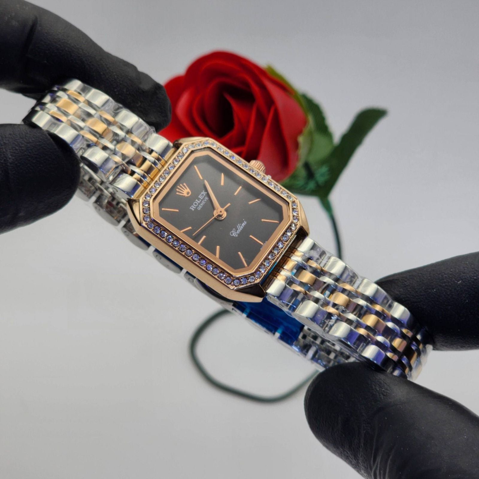 ROLEX GRIS ROSE GOLD AVEC PEARLS