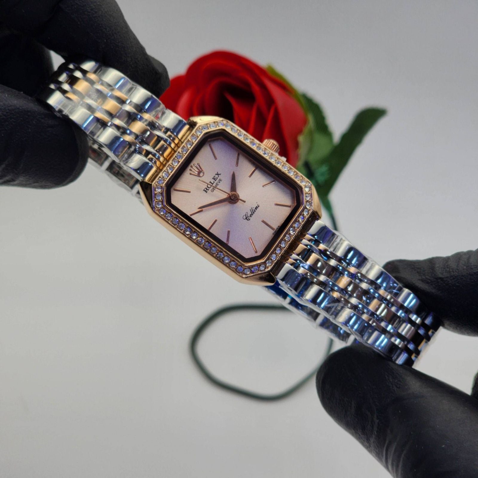 ROLEX GRIS ROSE GOLD AVEC PEARLS