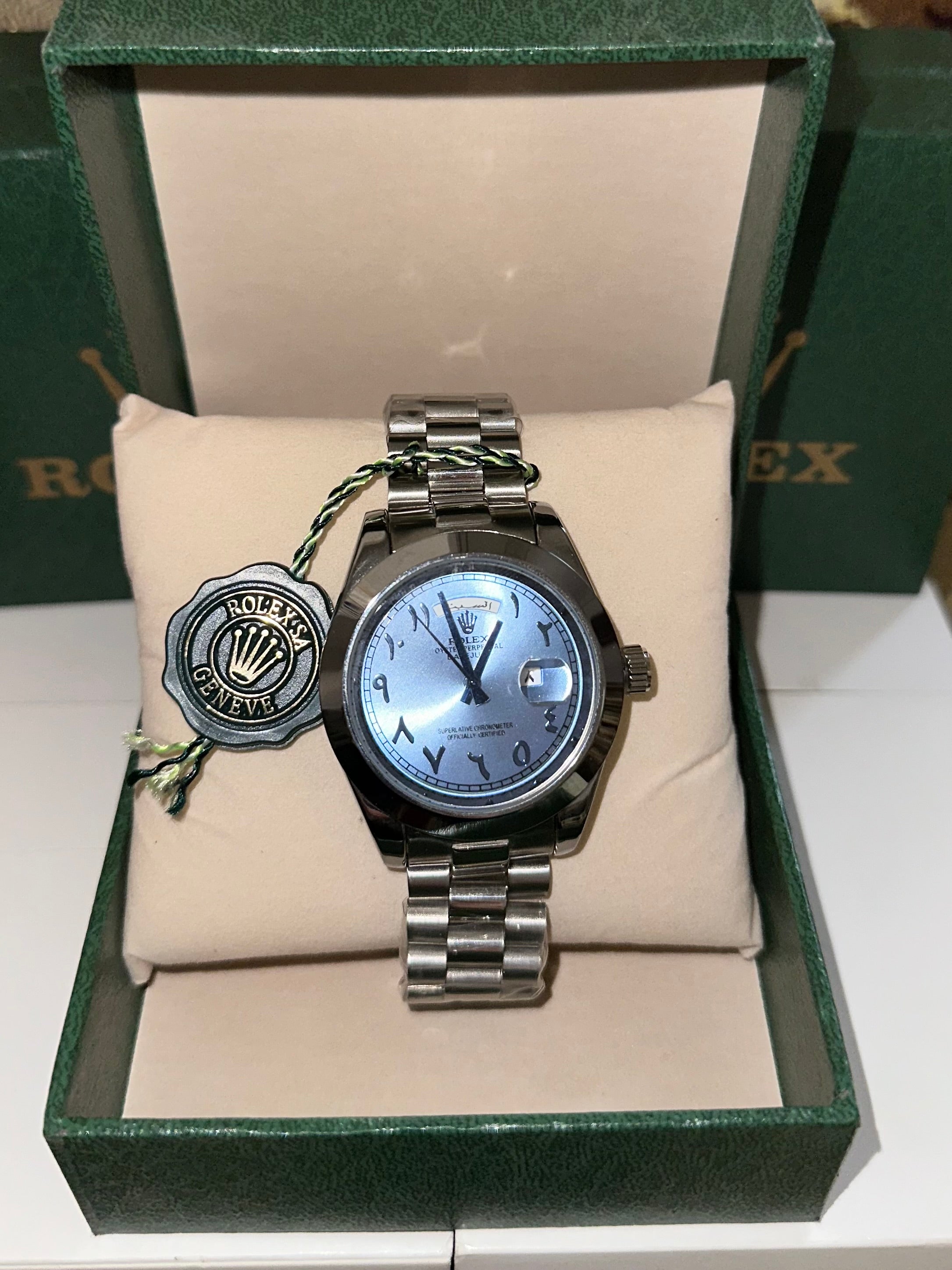 ROLEX ARABIC DAY DATE BLUE ROYAL