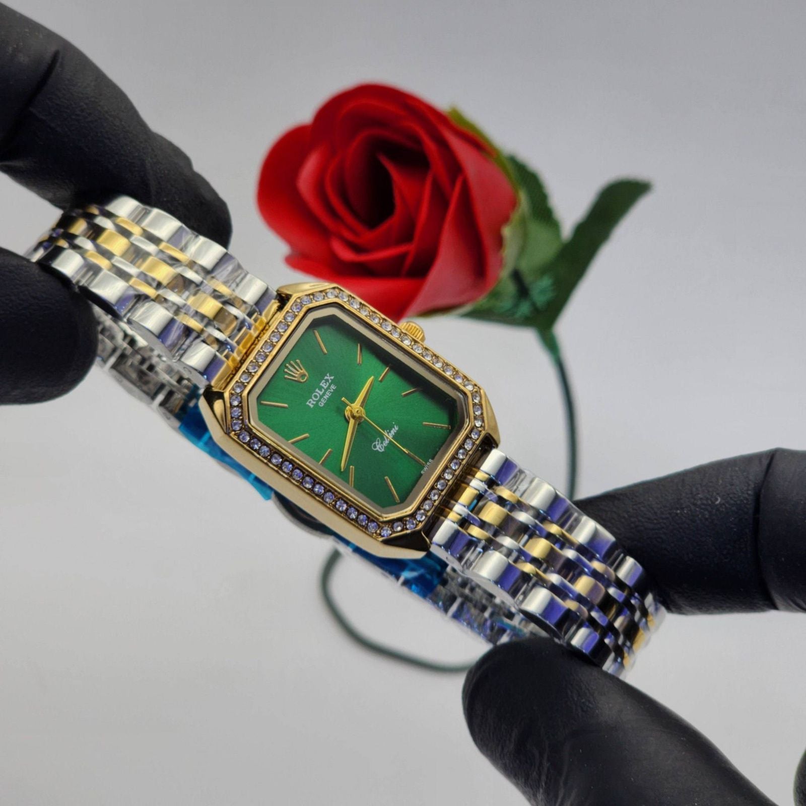 ROLEX GRIS GOLD AVEC PEARLS