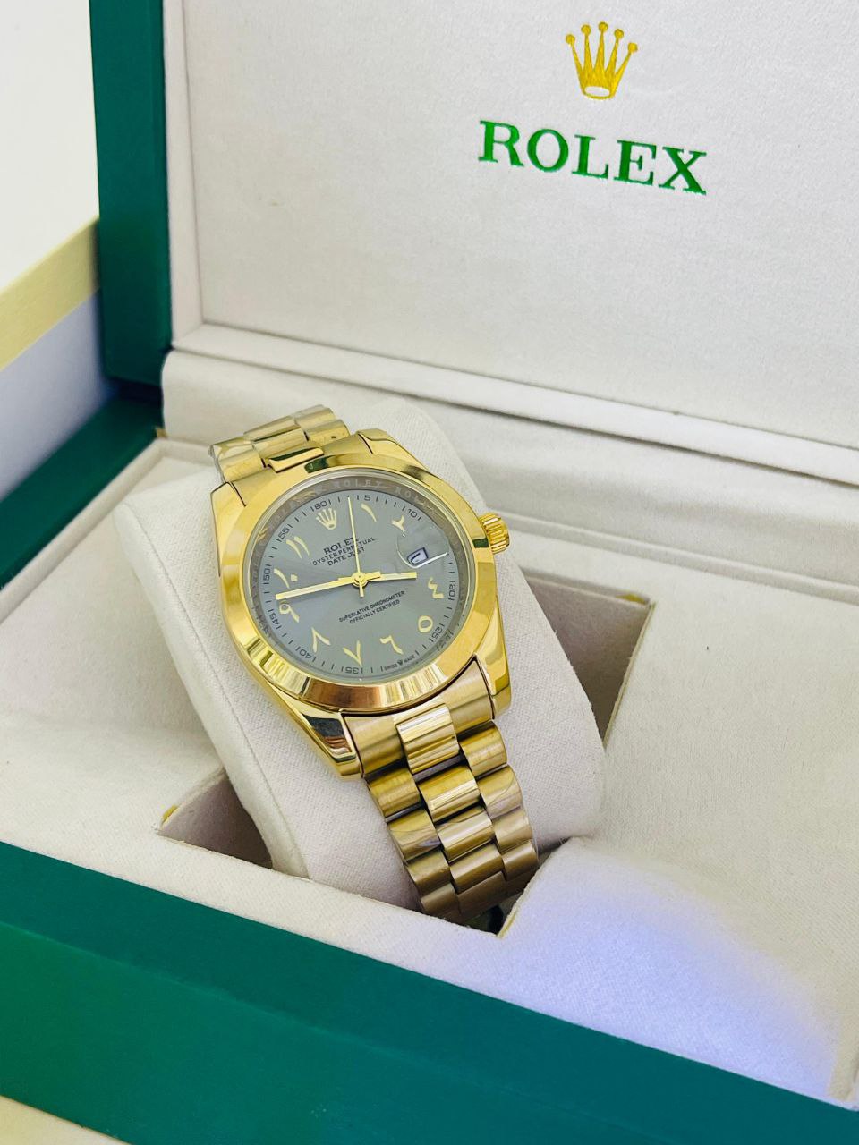 ROLEX ARABIA DAY DATE GOLD TABLEU GRIS