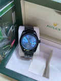 ROLEX DAY JUST BLACK & BLEU EDITION