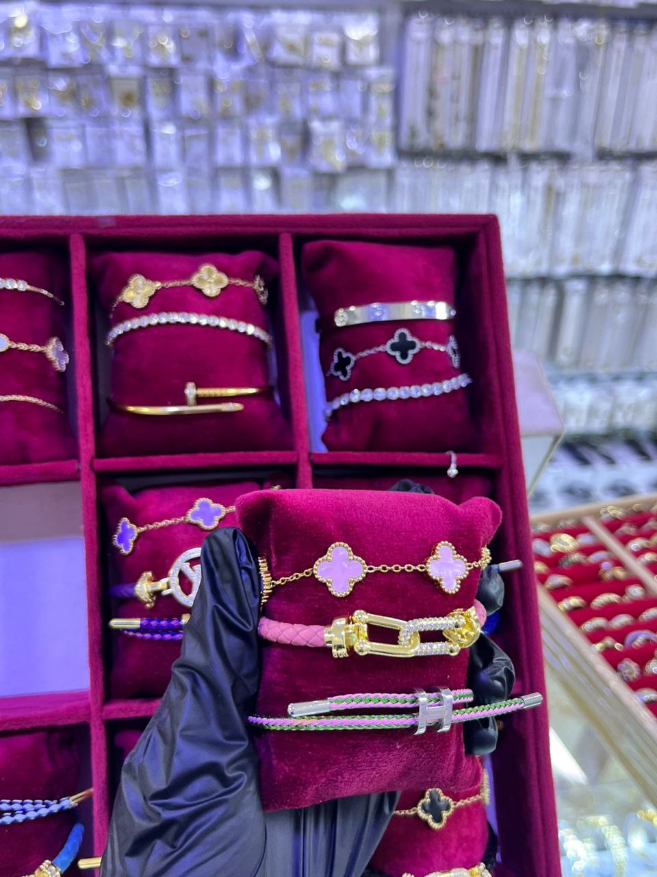 PACK 3 BRACELET HERMES + LV + VAN CLEEF