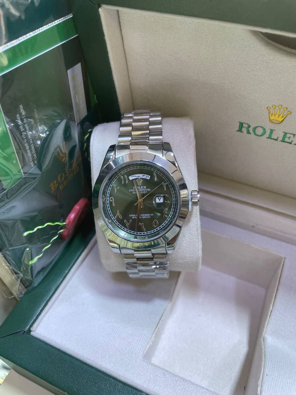 PACK 2 F 1 AP WHITE + ROLEX ARABIA OLIVE GREEN